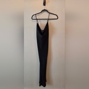 Banana Republic Black Satin Slip Dress